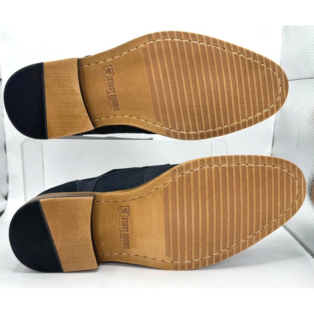 Stacy Adams Redzone Oxford Dress Shoes Blue Suede Mens 9M 25650-410 - Picture 5 of 8